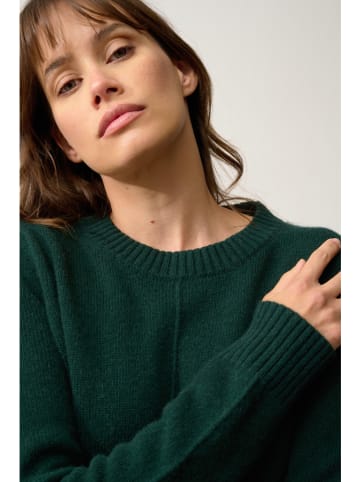 Just Cashmere Kaszmirowy sweter "Emma" w kolorze ciemnozielonym