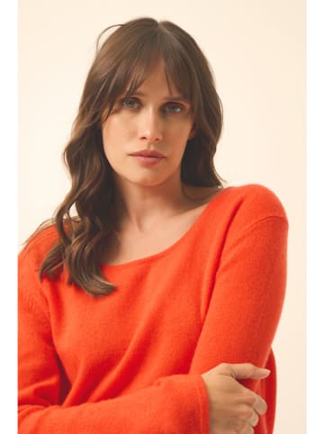 Just Cashmere Kaszmirowy sweter "Fiona" w kolorze pomarańczowym