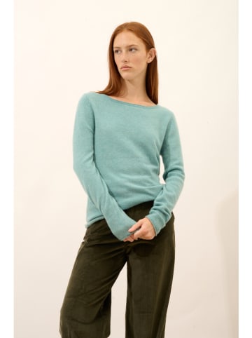 Just Cashmere Kaschmir-Pullover "Grace" in Türkis