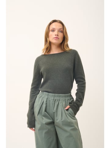Just Cashmere Kaschmir-Pullover "Grace" in Dunkelgrün