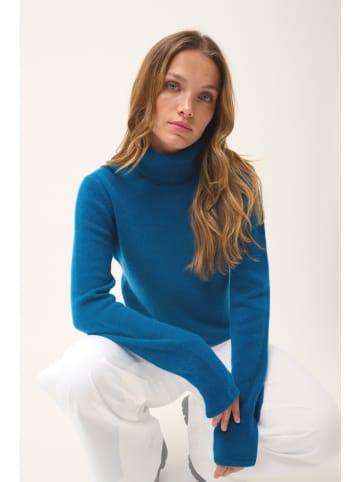 Just Cashmere Kasjmieren coltrui "June" blauw