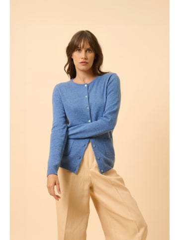 Just Cashmere Kaschmir-Cardigan "Katharine" in Blau