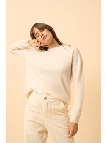 Just Cashmere Kaszmirowy sweter "Kayla" w kolorze beżowym