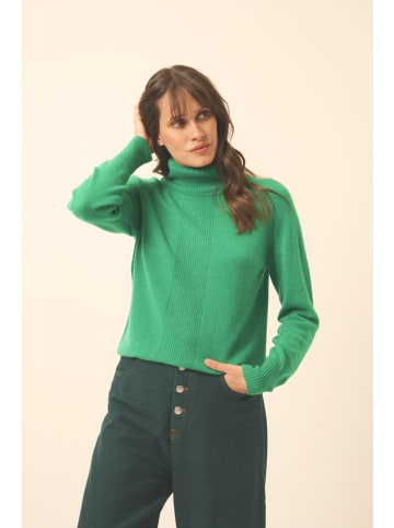 Just Cashmere Kaschmir-Rollkragenpullover in Grün