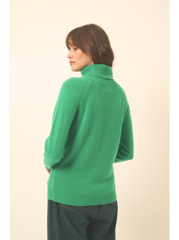 Just Cashmere Kaszmirowy golf w kolorze zielonym