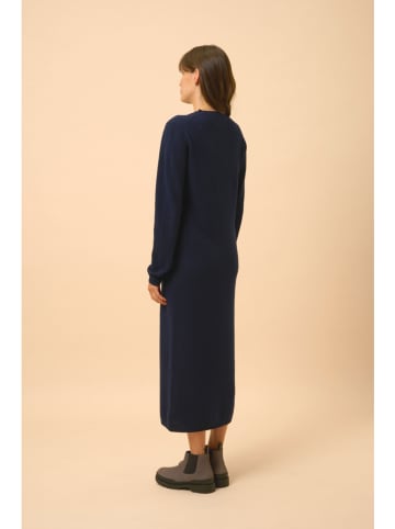 Just Cashmere Kasjmieren jurk "Lina" donkerblauw