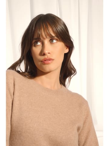 Just Cashmere Kasjmieren jurk "Lina" beige