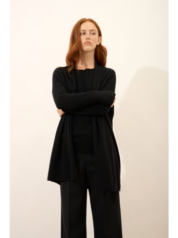 Just Cashmere Kasjmieren vest "Maddie" zwart