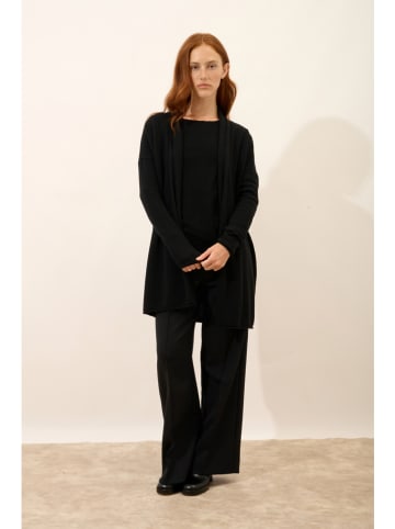 Just Cashmere Kasjmieren vest "Maddie" zwart