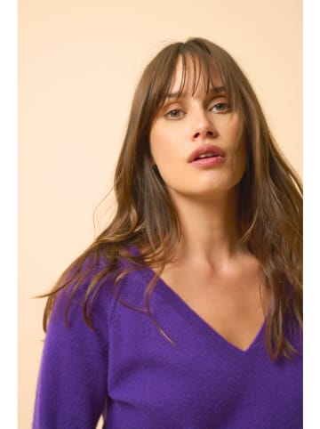 Just Cashmere Kaszmirowy sweter "Phoebe" w kolorze fioletowym