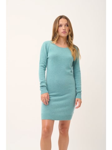 Just Cashmere Kaszmirowa sukienka "Susan" w kolorze turkusowym