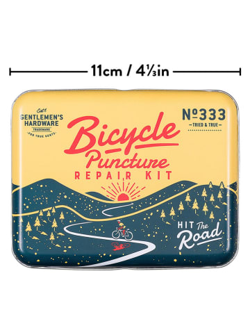 Gentlemen's Hardware 11-delige fietsreparatieset geel/groen - (B)11 x (H)2,4 x (D)9 cm