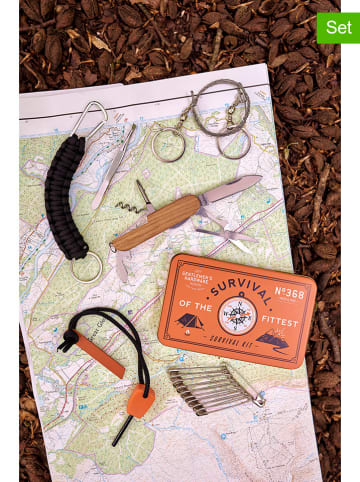 Gentlemen's Hardware 16tlg. Camping-Set "Survival Kit" in Orange/ Hellbraun