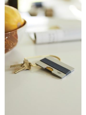 Gentlemen's Hardware Etui w kolorze srebrno-czarnym na karty - 8,9 x 6,3 cm