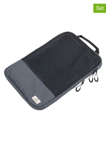 Troika 3er-Set: Reise-Kompressionstaschen in Grau - (L)39 x (B)27 cm