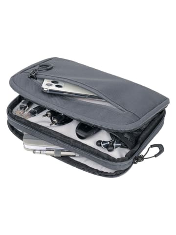 Troika Kabeltasche in Grau - (B)23,5 x (H)17 x (T)3,5 cm