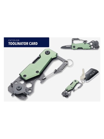 Troika Multitool in Grün/ Grau - (L)8,5 cm