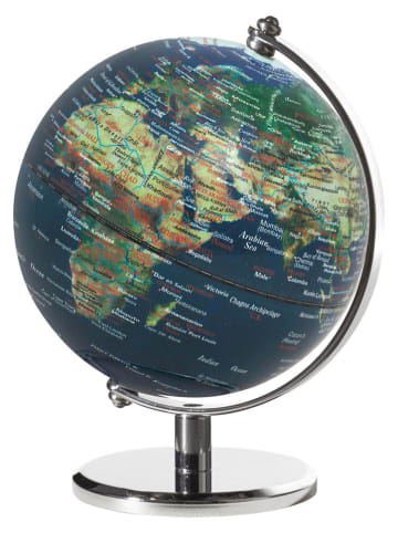 Troika Wereldbol "Gagarin" donkerblauw/zilverkleurig - Ø 13 cm