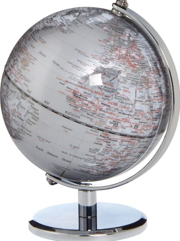 Troika Wereldbol "Galilei" grijs/zilverkleurig - Ø 13 cm