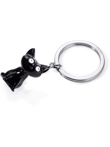 Troika Schlüsselanhänger "Felix" in Schwarz/ Silber