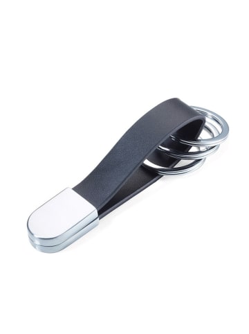 Troika Leder-Schlüsselanhänger "Twister Style" in Schwarz