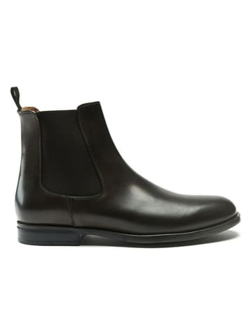 British Passport Leder-Chelsea-Boots in Braun