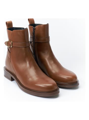 British Passport Leder-Boots in Hellbraun