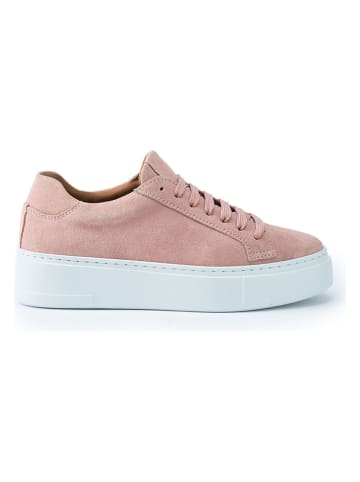 British Passport Leder-Sneakers in Rosa