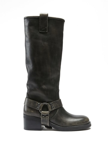 Frank Daniel Leder-Stiefel in Schwarz