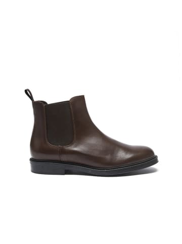 Frank Daniel Leder-Chelsea-Boots in Braun