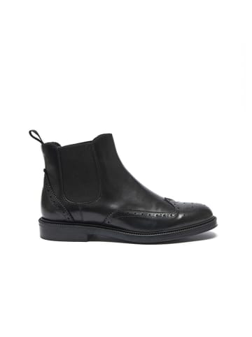 Frank Daniel Leder-Chelsea-Boots in Schwarz