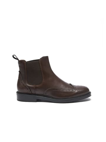 Frank Daniel Leder-Chelsea-Boots in Braun