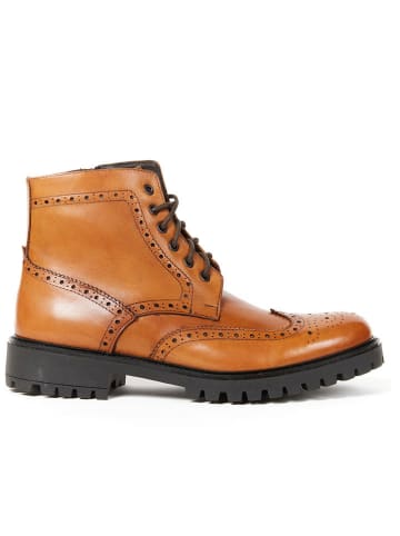 Frank Daniel Leder-Boots in Hellbraun