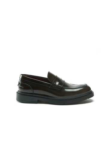 Frank Daniel Leren mocassins bruin