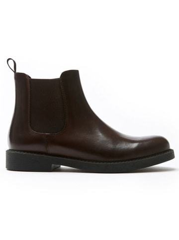 Frank Daniel Leder-Chelsea-Boots in Braun