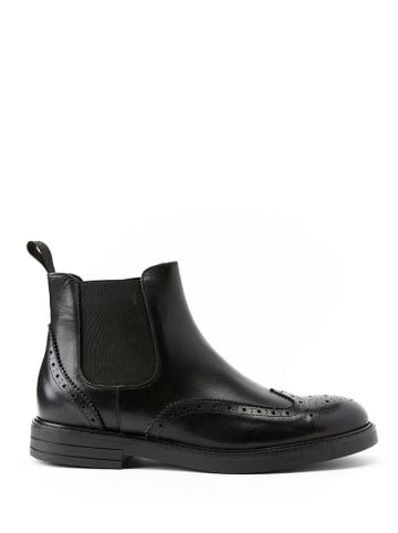 Frank Daniel Leder-Chelsea-Boots in Schwarz