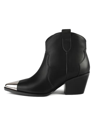 loft37 Leder-Cowboy-Boots "Manhattan Skyline" in Schwarz