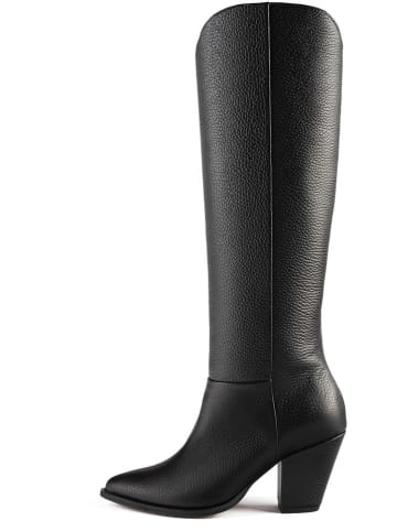 loft37 Leder-Stiefel "Give Me The Night" in Schwarz