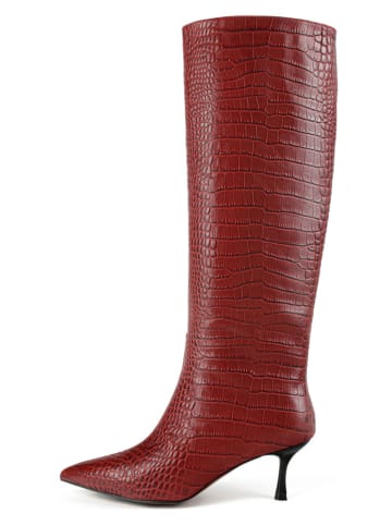 loft37 Leder-Stiefel "Somebody Told Me" in Bordeaux