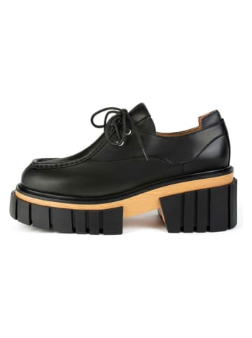 loft37 Leder-Schnürschuhe "My Own Strength" in Schwarz