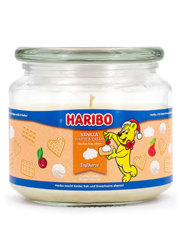 Haribo Duftkerze "Haribo Vanilla Waffle Cream" in Weiß - 300 g