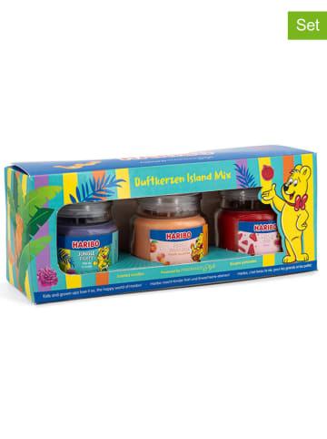 Haribo 3-delige set: geurkaarsenn "Haribo" meerkleurig - 3 x 85 g