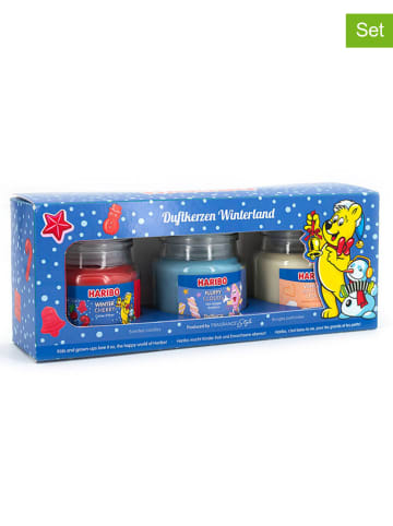 Haribo 3-delige set: geurkaarsenn "Haribo" meerkleurig - 3 x 85 g