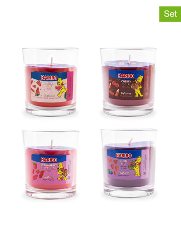 Haribo 4-delige set: geurkaarsen "Haribo" meerkleurig - 4x 135 g