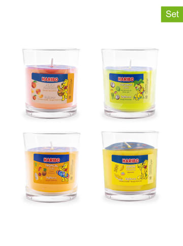 Haribo 4-delige set: geurkaarsen "Haribo" roze - 4x 135 g