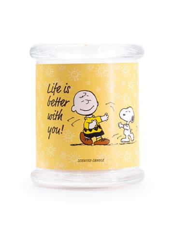 Peanuts Duftkerze "Life is better with you" in Gelb - 250 g