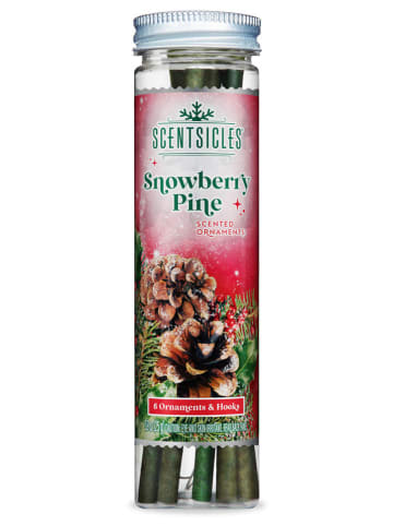 Scentsicles Patyczki zapachowe (6 szt.) "Scentsicles - Snowberry Pine" na choinkę