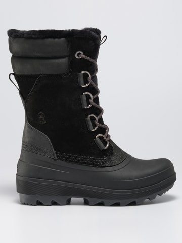 Kamik Leder-Winterstiefel "Lauren" in Schwarz