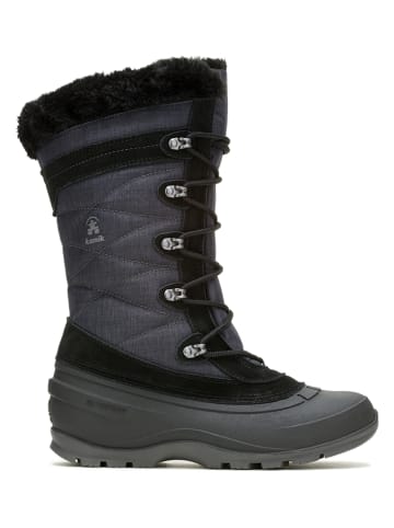 Kamik Leder-Winterstiefel "Snovalley 4" in Grau/ Schwarz
