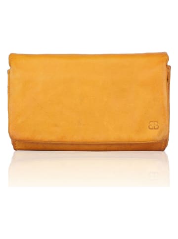 Bellicci Leder-Geldbörse "Cher" in Senf - (B)16 x (H)10,5 x (T)4 cm